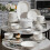 Ceramic Dinnerware Set Soup Pot Microwave Dishwasher Safe Scratch Resistant Solid Color 2