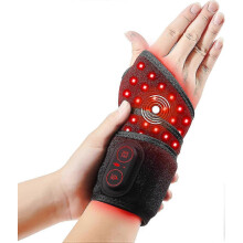 2025 Latest Model Red Light Cordless Wrist Heating Pad Massage for Carpal Tunnel with 3000mAh Battery,Hand Arthritis,Wrist Pain Relief, He