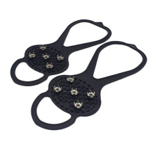 Strong grip, 5 studs, nonslip, for snow, ICE, climbing, spikes, ice grips, cleats, crampons, winter climbing, antislip shoe cover black
