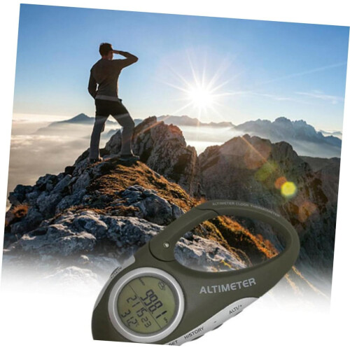 Digital Altimeter Barometer Hiking Green Abs 2