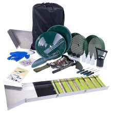Complete Sluice Box Gold Panning Kit, 50" Folding Aluminum Alloy Gold Mining Equipment