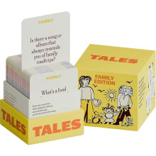 (1pcs) TALES 150 Conversation Cards, Family Edition, Perfect for Family Games for Adults, Teens, and Kids, Gifts, Holidays, and Gatherings