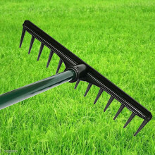 Golf Bunker Rake 13Tooth Durable Sand Rake with Ergonomic NonSlip Grip for Golf Course Landscaping