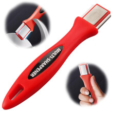 Diamond Garden Tool Sharpener for All Blades with 360 Precision Sharpening and Ergonomic Grip