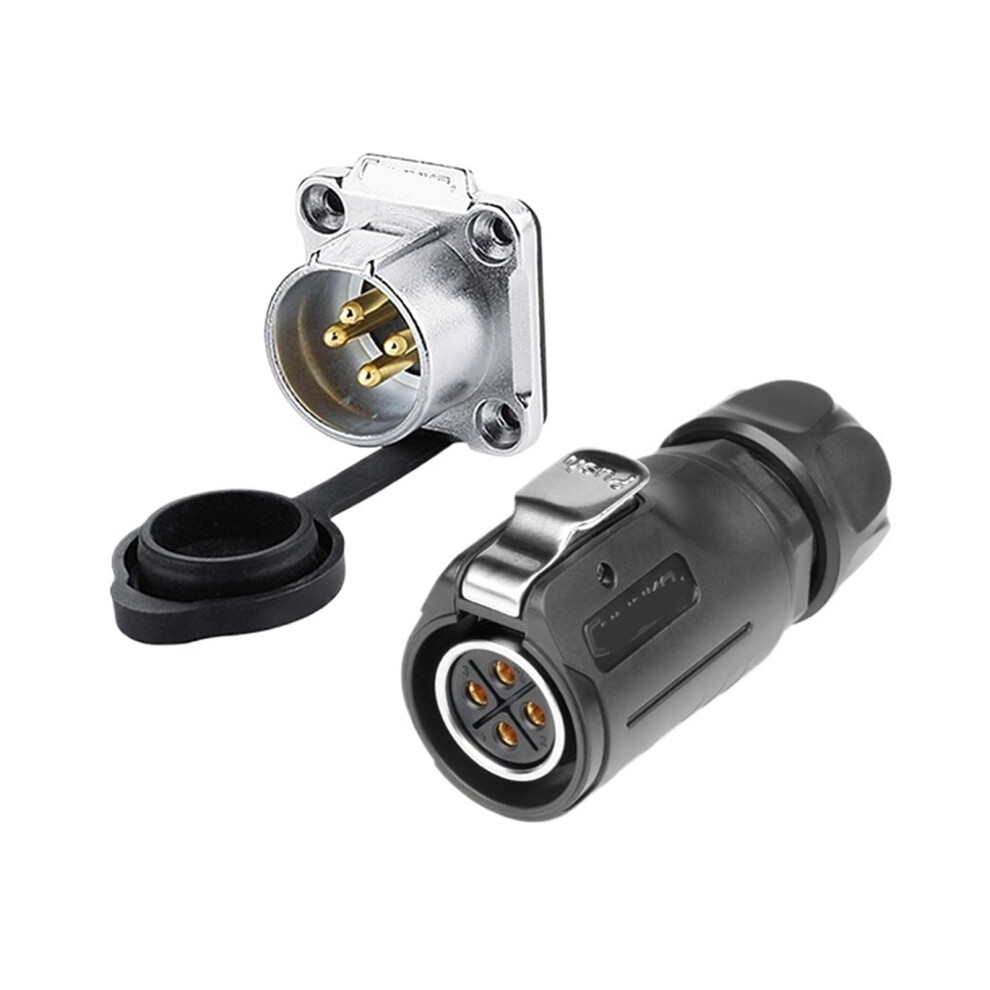 Lp20 Industrial Aviation 4 Pin Led Power Cable With Secure Flange Reverse Mount For Reliable Signal 9053599120896