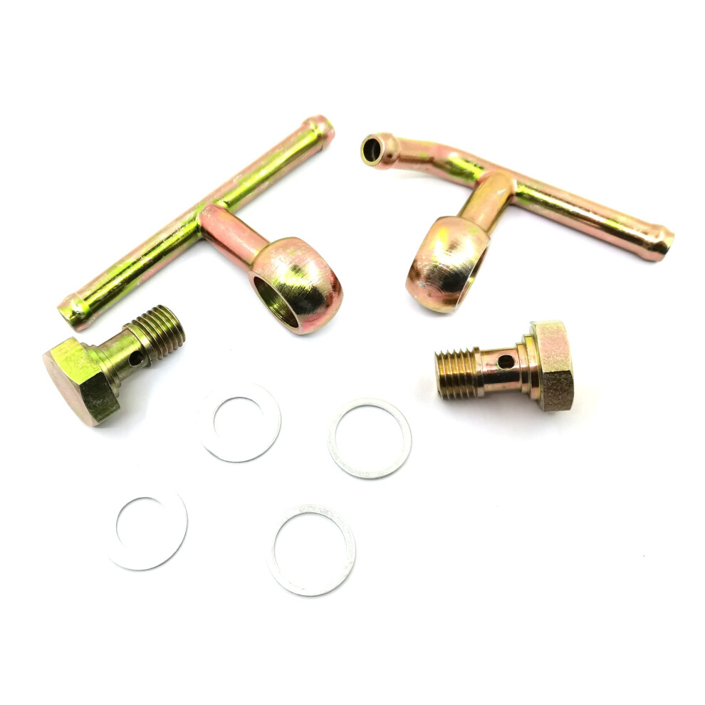 Angled T Banjo Fuel Inlet Fitting 99301.381 8Mm Dual Flow Design For Weber Dcoe Carburetor 9113335719460