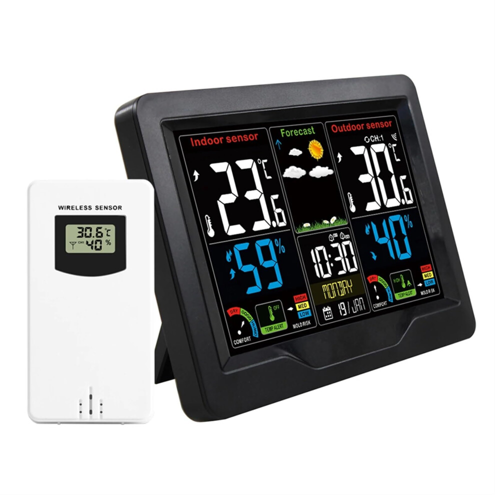 Wireless Weather Station With Clock, Indoor Outdoor Temperature Humidity Monitor And Forecast 9455672793551