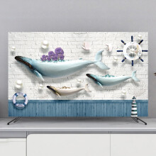TV Dust Cover for 3270 Inch LCD LED, Universal Thick Fabric Art Print Protector with Elastic Band