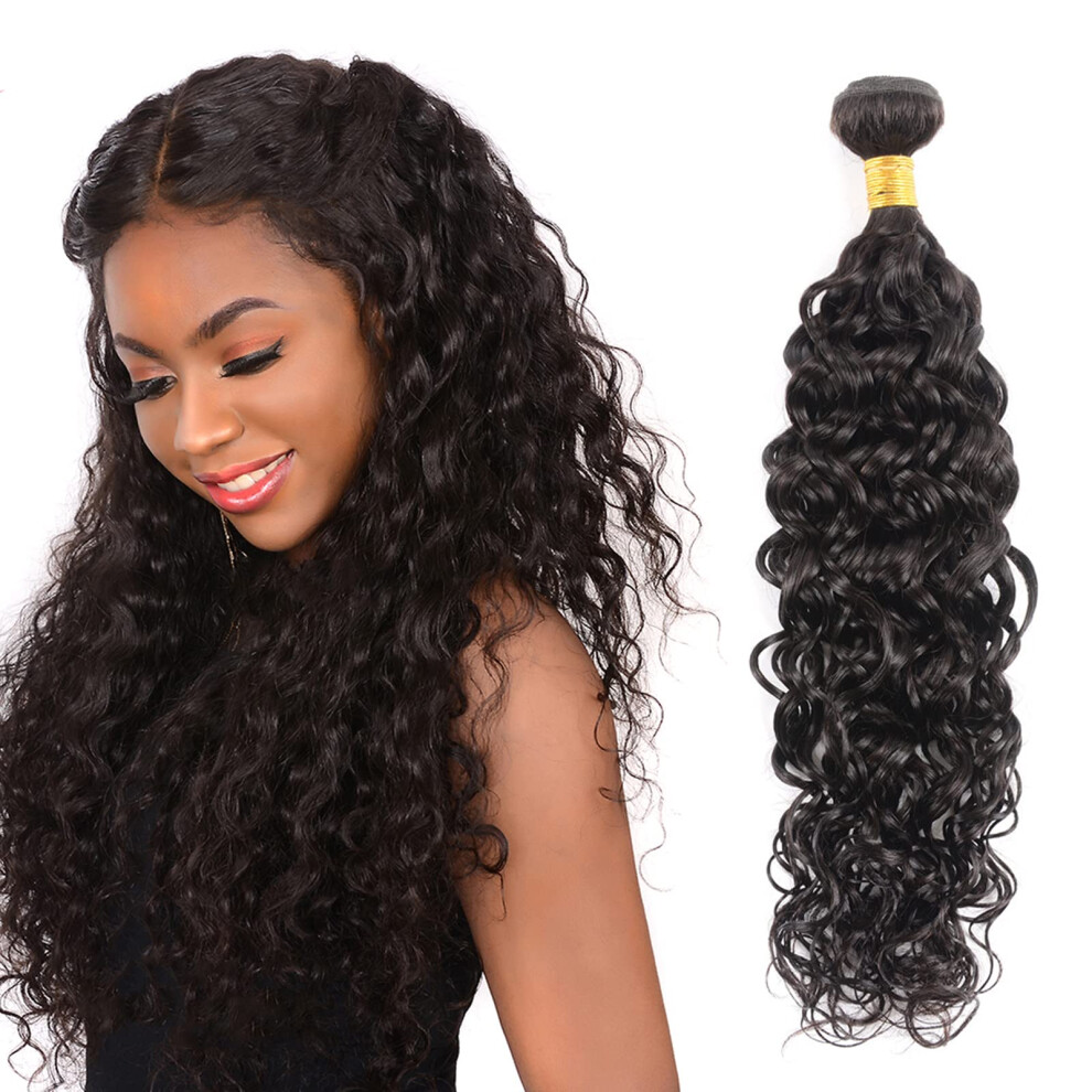 26 Inch Brazilian Water Wave Hair Bundles 10A Virgin Human Hair Extensions Wet and Wavy Natural Color