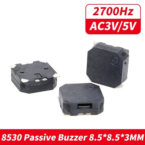 1Pcs SMD Buzzer 8.5x8.5x3mm 5V Passive Drive  Temp Resistant Warning Buzzer for Electronics 1