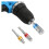 3pcs Drill Socket Adapter Set for Impact Driver, Hex Shank to Square Socket, 1/4 inch Extension Bar, Black 3