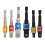 3pcs Drill Socket Adapter Set for Impact Driver, Hex Shank to Square Socket, 1/4 inch Extension Bar, Black 2