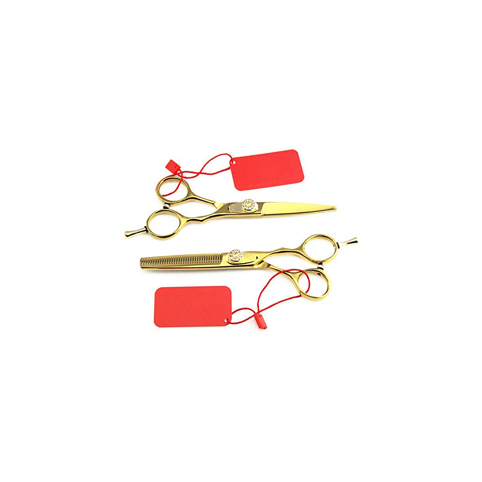 Professional Hair Cutting Scissors Set 6 and 5.5 Inch Germany 440C Barber Scissors Sharp Grip