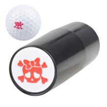 Ball marking stamp, ribbon, skull pattern, reusable, waterproof, portable sports accessory for father, husband, boyfriend