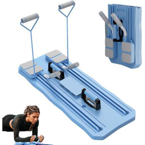 Pilates Reformer Set  Foldable Ab Roller Board for Home Workout  MultiPurpose FullBody Pilates Reformer Board  Automatic Rebound Function