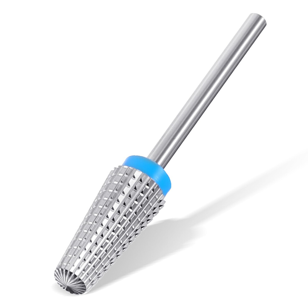 5 in 1 Tungsten Carbide Nail Drill Bit for Manicure Pedicure, Dual Rotation Gel Polish Removal