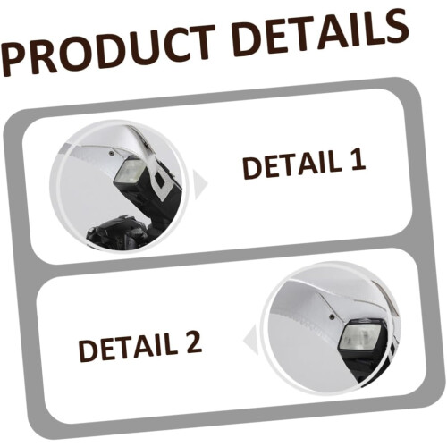 Photography Light Reflector and Camera Flash Diffuser Soft PU for Indoor Outdoor Shooting 2pcs 1
