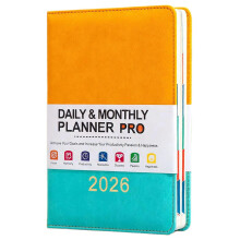 (Yellow) Daily Monthlys Planner 2026 Calendar Book Includes January 2026 to December 2026 Life Management Tool