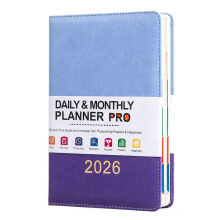(Blue Purple) Daily Monthlys Planner 2026 Calendar Book Includes January 2026 to December 2026 Life Management Tool