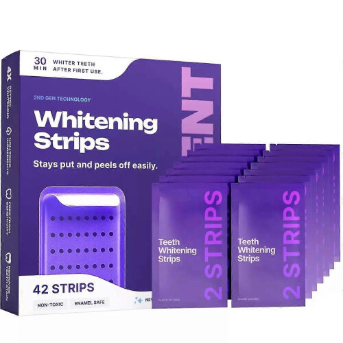 (2box)1-3Boxes Teeth Whitening Strips - 7-Day Treatment with Non-Slip, Dry Strip Technology