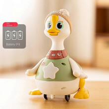 (A mother goose) Baby Toy Swing Duck Toy Cartoon Press Vehicles Glide Animal Inertia Pull Back Cars Early Education Toys for Toddlers