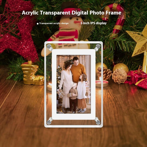 Modern 5inch Digital Display Auto Rotating Feature 1200mAh Desktop Decoration for Multiple Locations 1