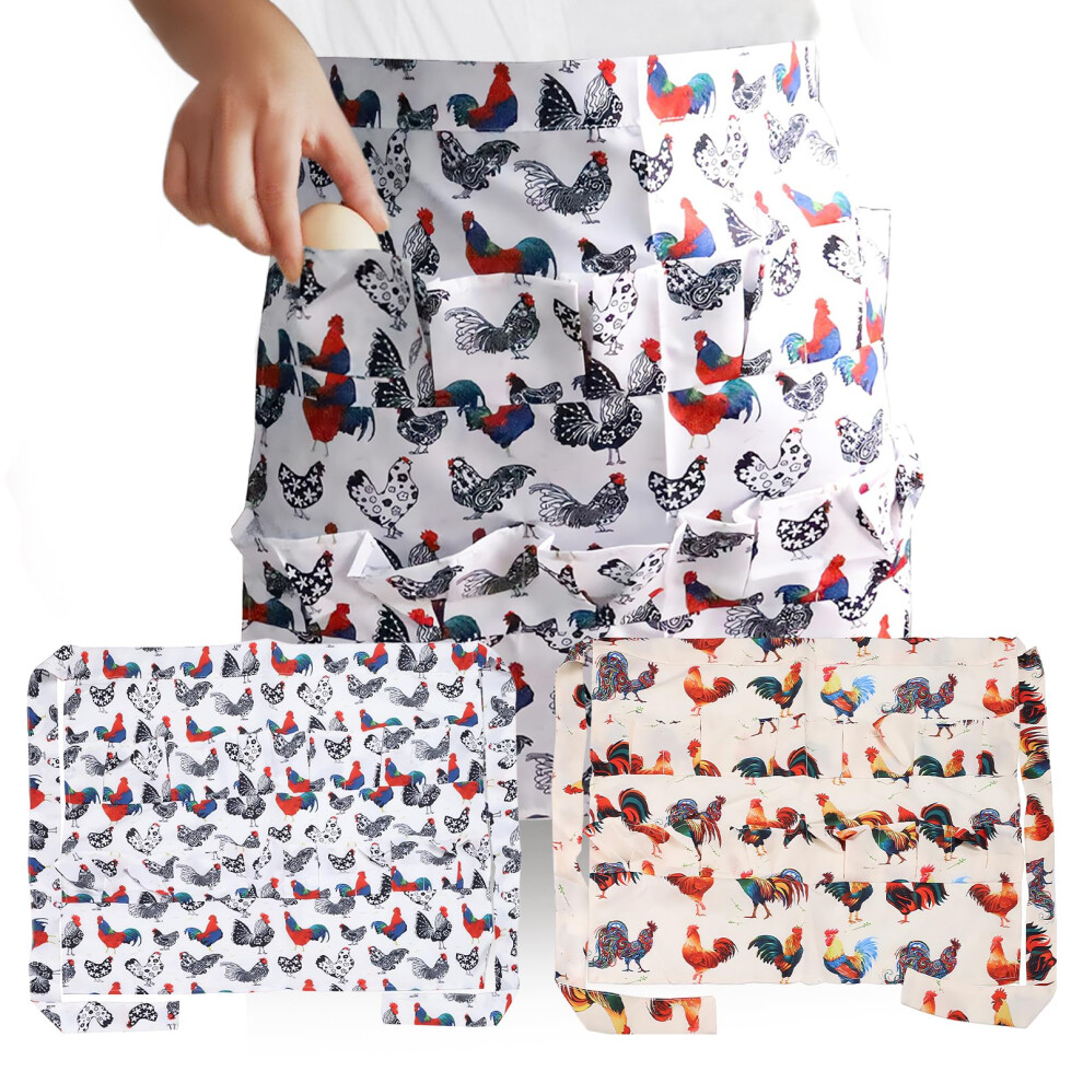Egg Gathering Apron With 12 Deep Pockets For Chicken Duck Goose Farmhouse Kitchen 9053599122296