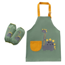 1 Set Apron Smock Bib for Girls Boys Cooking Apron Smock Toddler Cooking for Toddler Painting Aprons Kids Apron Fabric Green
