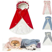 (S, red) Pet Cape Blanket,Dog Cape Blanket,Dog Robes with Hood,Dog Warm Sleeping Blanket