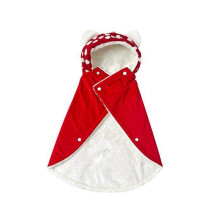 (L, red) Pet Cape Blanket,Dog Cape Blanket,Dog Robes with Hood,Dog Warm Sleeping Blanket