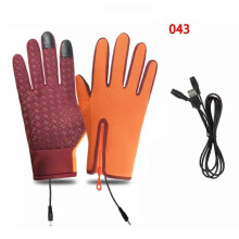 (L, 043orange) Gloves Mens Waterproof,Ultimate Winter Heated Windproof Gloves