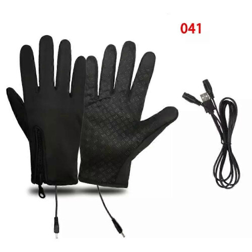 (M,041black)Gloves Mens Waterproof,Ultimate Winter Heated Windproof Gloves