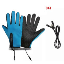(M,041blue)Gloves Mens Waterproof,Ultimate Winter Heated Windproof Gloves