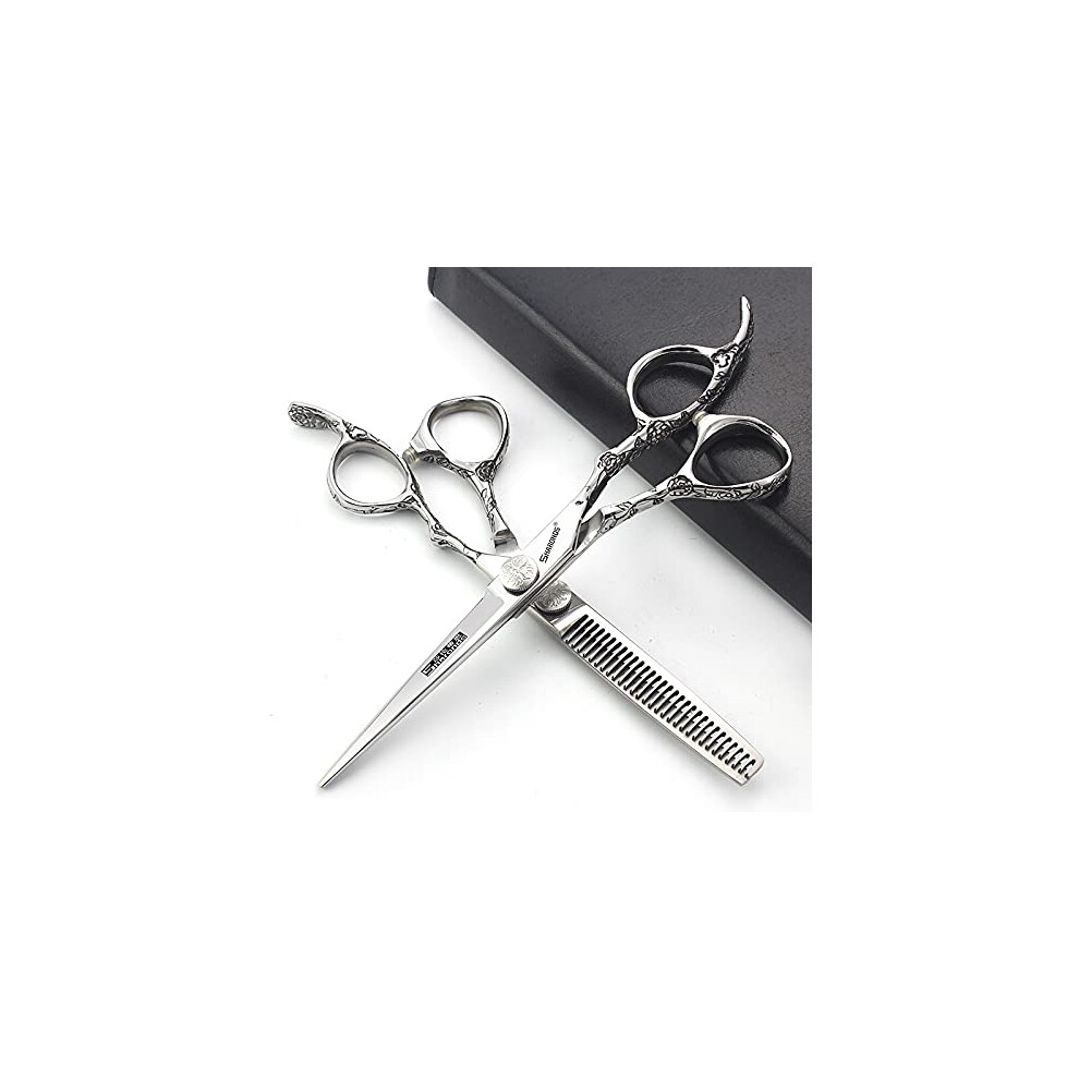 Professional 7 Inch Hair Cutting Scissors Set with Precision Convex Blades and Ergonomic Offset