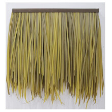 Artificial Straw Plastic PVC Wooden House Pavilion Fake Straw Natural Roof Decoration Fireproof Thatch Roll 0.5X0.5m Size: 1 Piece (Color: Yellow D)