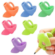 Pack of 6 Writing Aid for Children's Pens, Ergonomic Pencil Grips Silicone, Writing Posture Correction Tool for Pencils (6 Colors)