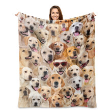 Labrador Dog Blanket Soft Cozy Flannel Throw for Sofa or Bed, 60x80 Inch Gift for Pet Lovers