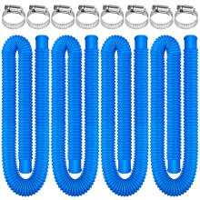 4 Pack Pool Pump Hose 1.25 x 59 Inch for Above Ground Pools with Metal Clamps Replacement