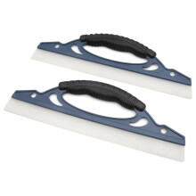 2Pcs Silicone Car Water Blade Dryer with Ergonomic Grip for Fast Streak Window Cleaning