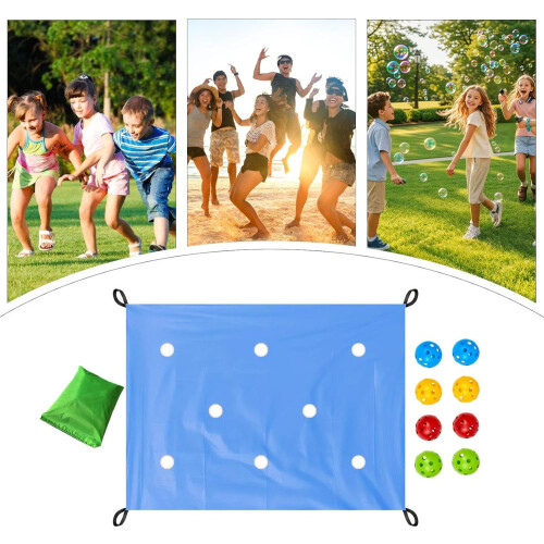 Outdoor Team Play Set for Cooperation, Group Exercises, Fun Learning, Sky Blue 2