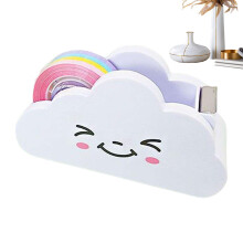Cute Tape Dispenser Cloud Desktop Tape Dispenser Tape Holder, Office Tape Dispenser, Rainbow Tape with Dispenser for Office Supplies