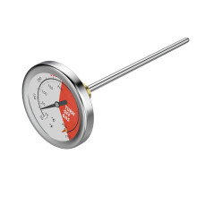 Stainless Steel Meat Thermometer with 6 Inch Probe, Large Dial Turkey Thermometer for BBQ and Oven