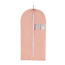 Dustproof Clothing Cover 5 Pieces NonWoven Fabric Transparent Window Pink 60x100cm