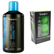 Grangers Clothing Wash and Repel 1 Litre Clean And Waterproof Your Jacket In 1 Wash Saves Time Saves Energy Saves Money Down Wash Kit Cleaner 3