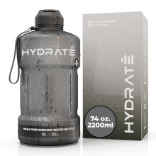 HYDRATE Bottles 22L Large Water Bottle Leak Proof Design BPA Free Impact Resistant Plastic Unique Design Ideal for Gym Workout Camping and Offic