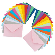 50 Coloured Small Envelopes for Photos, Announcements, Cards