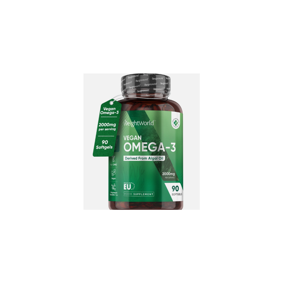 Vegan Omega3 Algal Oil 2000Mg 90 Softgels Epa Dha Heart Brain Health