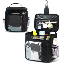 Hanging Toiletry Bag Waterproof Shower Caddy Organizer with Clear Pockets Mesh Compartments Hook