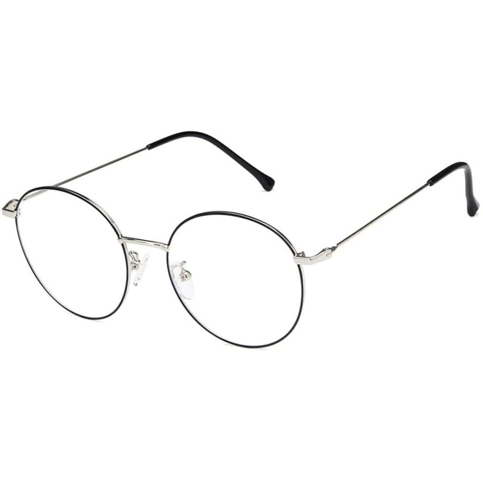 Blue/Light Filter Glasses For Women And Men, Computer Glasses, Gaming Blocking Glasses, Super Lightweight, Reduces Eye Strain, Silver