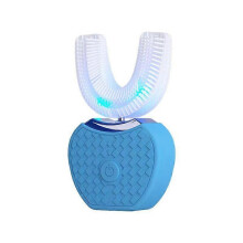 (Blue) Ultrasonic Electric Toothbrush ,Automatic Toothbrush U-Shape Full Mouth 360 Clean Teeth Wh